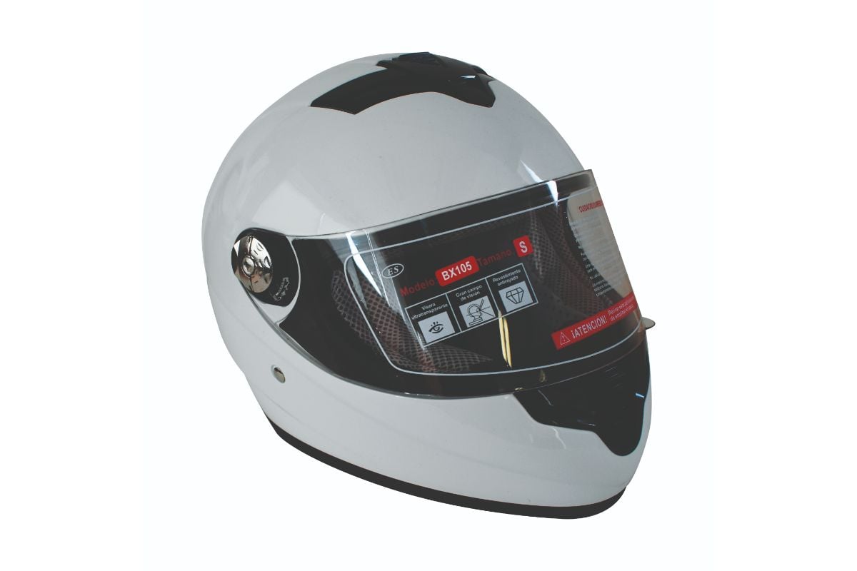 CASCO COMPLETO INTEGRAL CON VENTILACION TALLA L COLOR BLANCO - 1