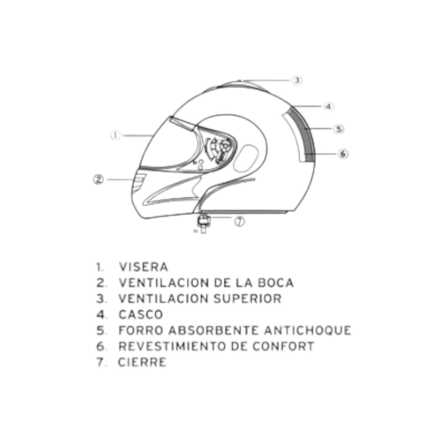 CASCO MODULAR FULL FACE TALLA L COLOR SILVER - 5