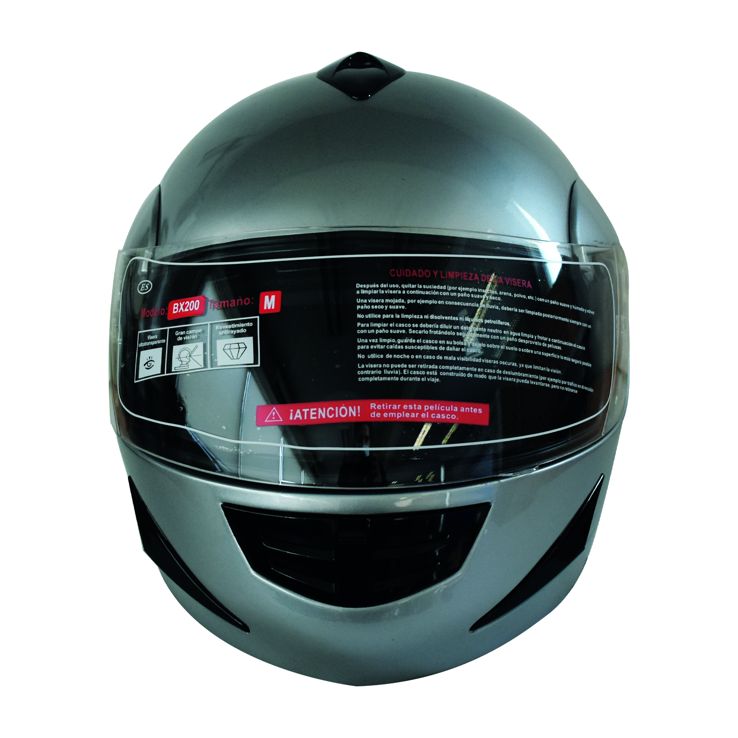 CASCO MODULAR FULL FACE TALLA XS COLOR SILVER - 4