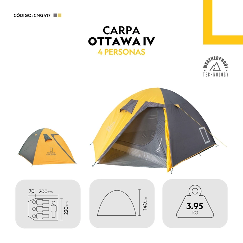 CARPA CAMPING 4 PERSONAS OTTAWA NATIONAL GEOGRAPHIC - 6