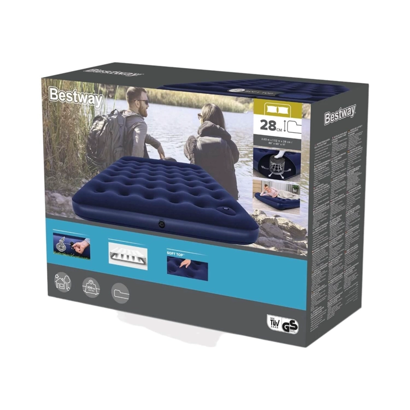 COLCHÓN INFLABLE BESTWAY 67226 203 CM X 152 CM X 28 CM QUEEN INFLADOR DE PIE - 5