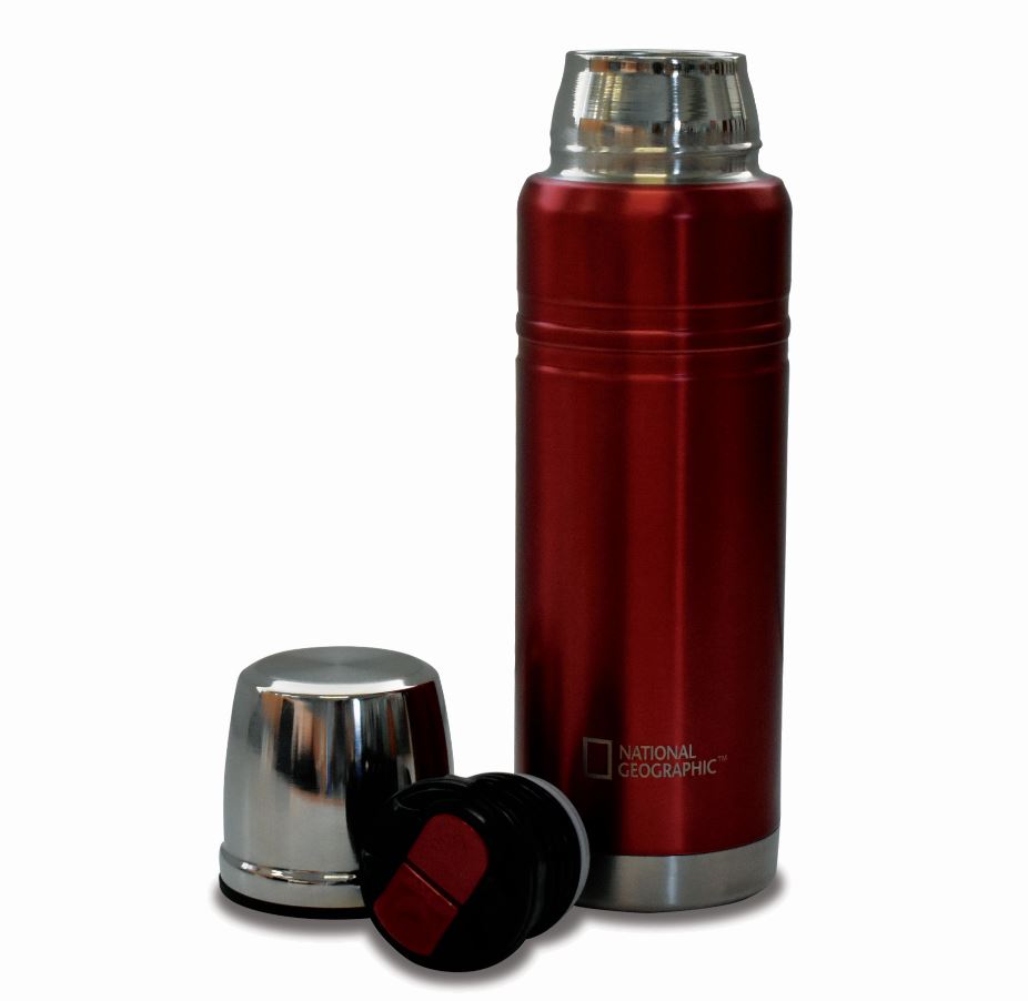 TERMO NATIONAL GEOGRAPHIC METÁLICO 500ML ROJO - 2
