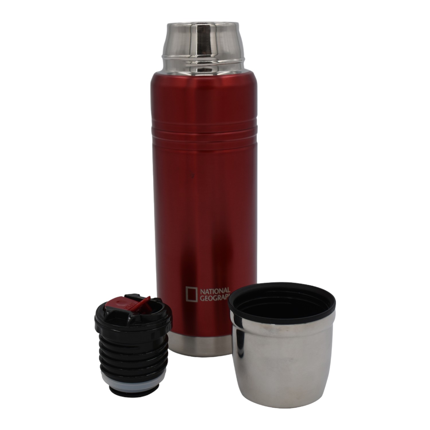 TERMO NATIONAL GEOGRAPHIC METÁLICO 500ML ROJO - 4