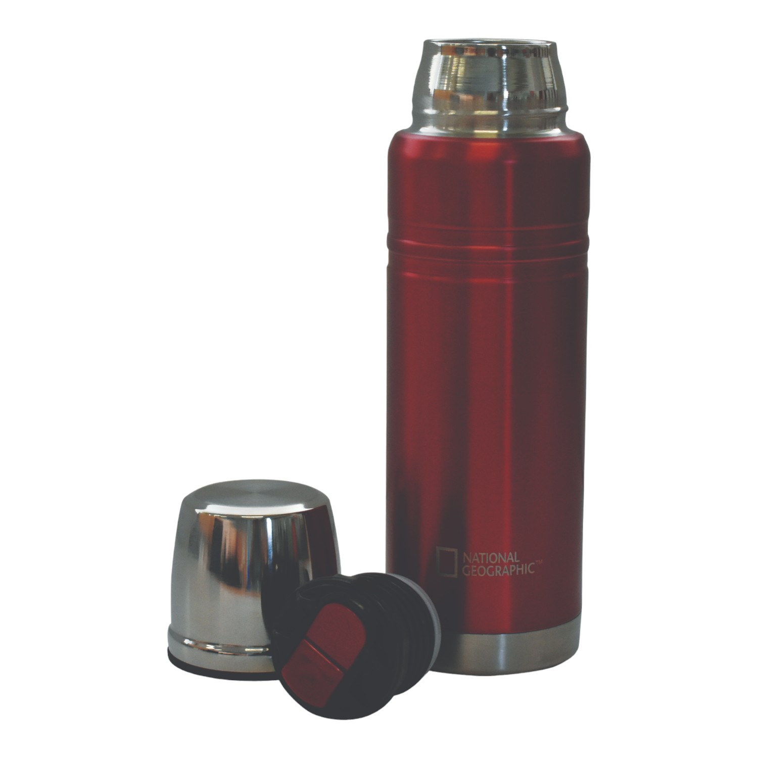 TERMO NATIONAL GEOGRAPHIC METÁLICO 500ML ROJO - 5