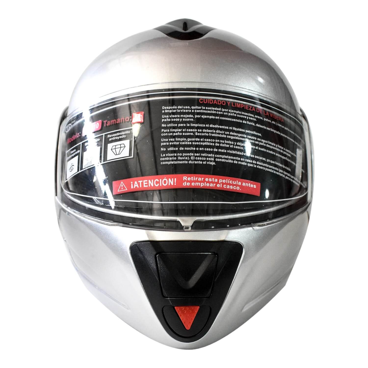 CASCO MODULAR FULL FACE COLOR SILVER TALLA L - 4