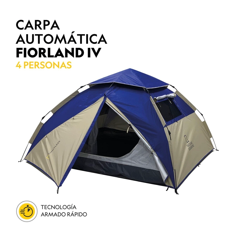 CARPA NATIONAL GEOGRAPHIC PARA 4 PERSONAS CNG420A INSTANT FIORDLAND AZUL - 2