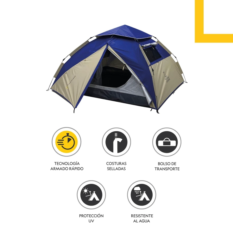 CARPA NATIONAL GEOGRAPHIC PARA 4 PERSONAS CNG420A INSTANT FIORDLAND AZUL - 3