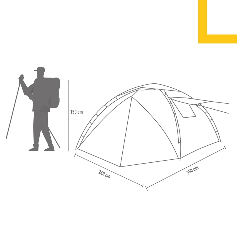 CARPA NATIONAL GEOGRAPHIC PARA 4 PERSONAS CNG420A INSTANT FIORDLAND AZUL - 7