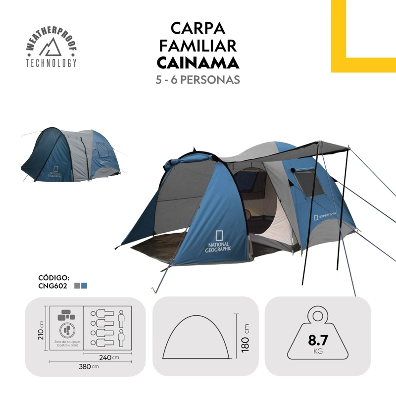 CARPA NATIONAL GEOGRAPHIC PARA 6 PERSONAS CNG602 CANAIMA - 4