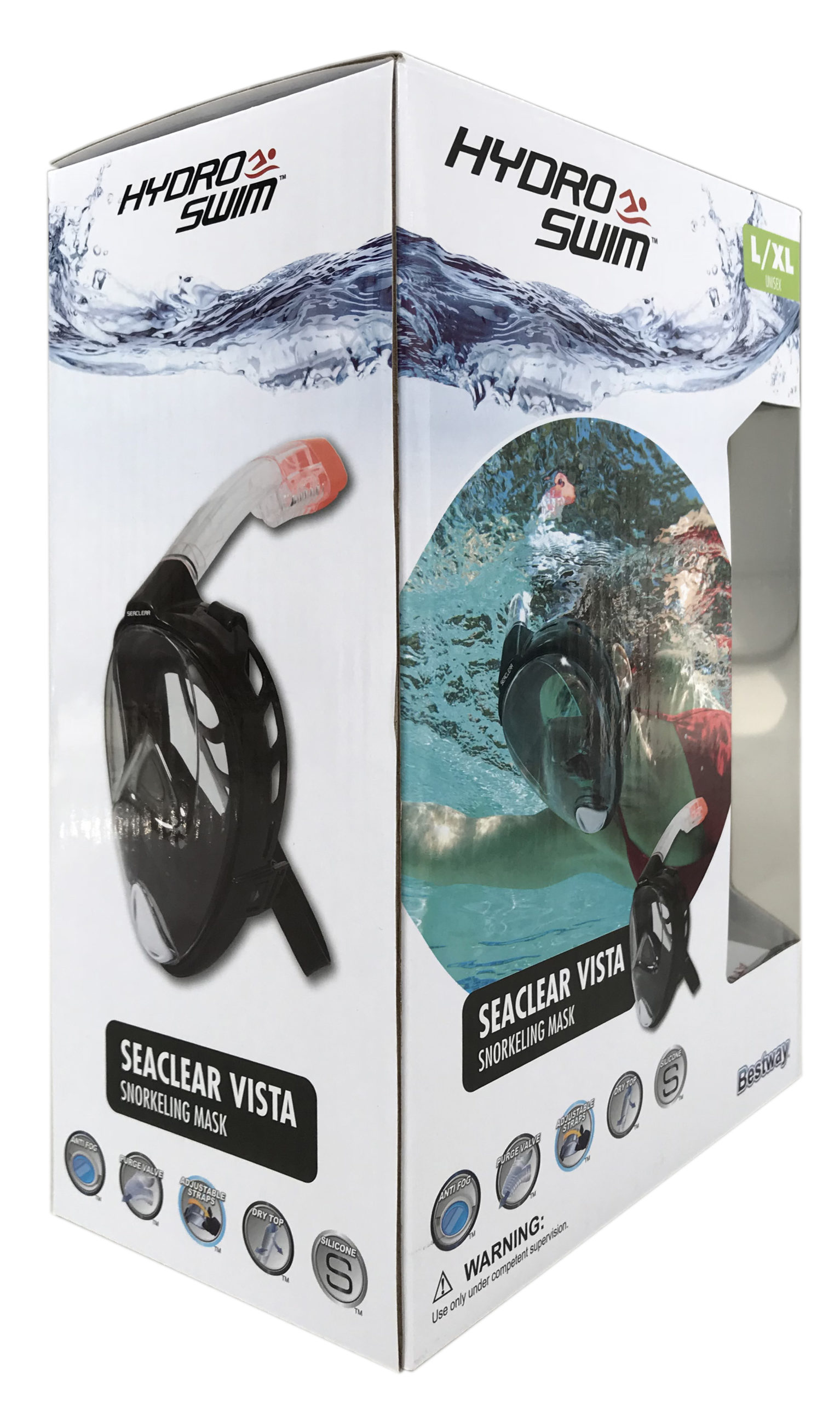 MÁSCARA SNORKEL BESTWAY SEA CLEAR VISTA L/XL - 1