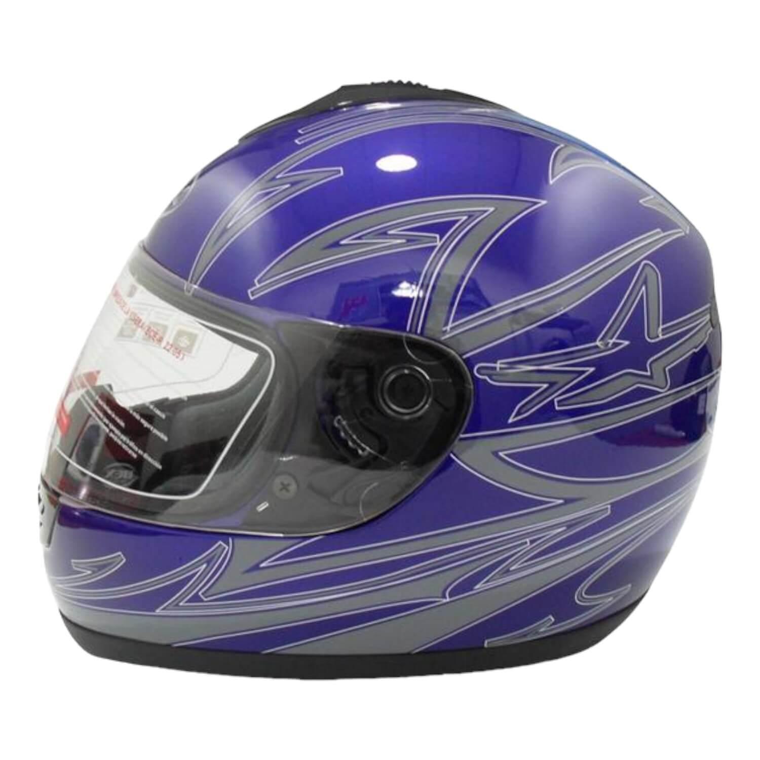 CASCO FULL FACE BX190 TALLA M COLOR DEEP BLUE CERTIFICADO - 1