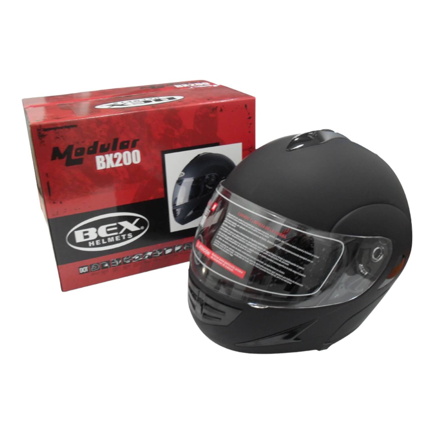 CASCO MODULAR FULL FACE TALLA M COLOR FLAT BLACK - 4