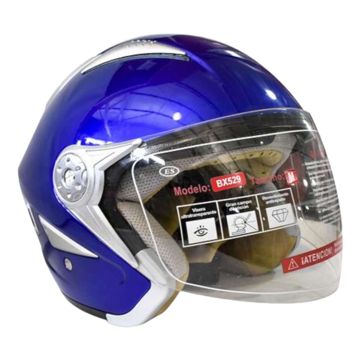 CASCO MODELO HALF FACE TALLA M COLOR DEEP BLUE - 5