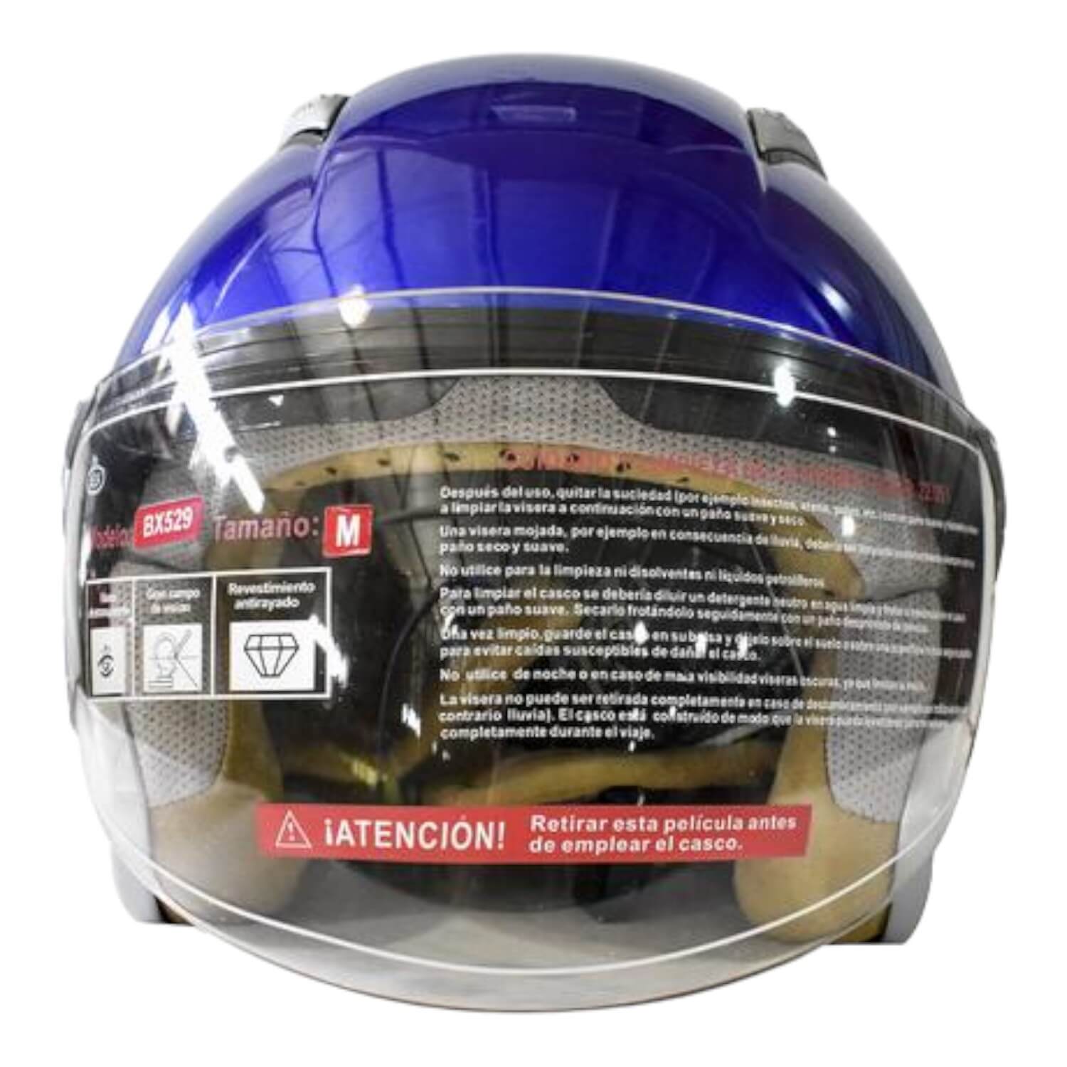 CASCO MODELO HALF FACE TALLA M COLOR DEEP BLUE - 6