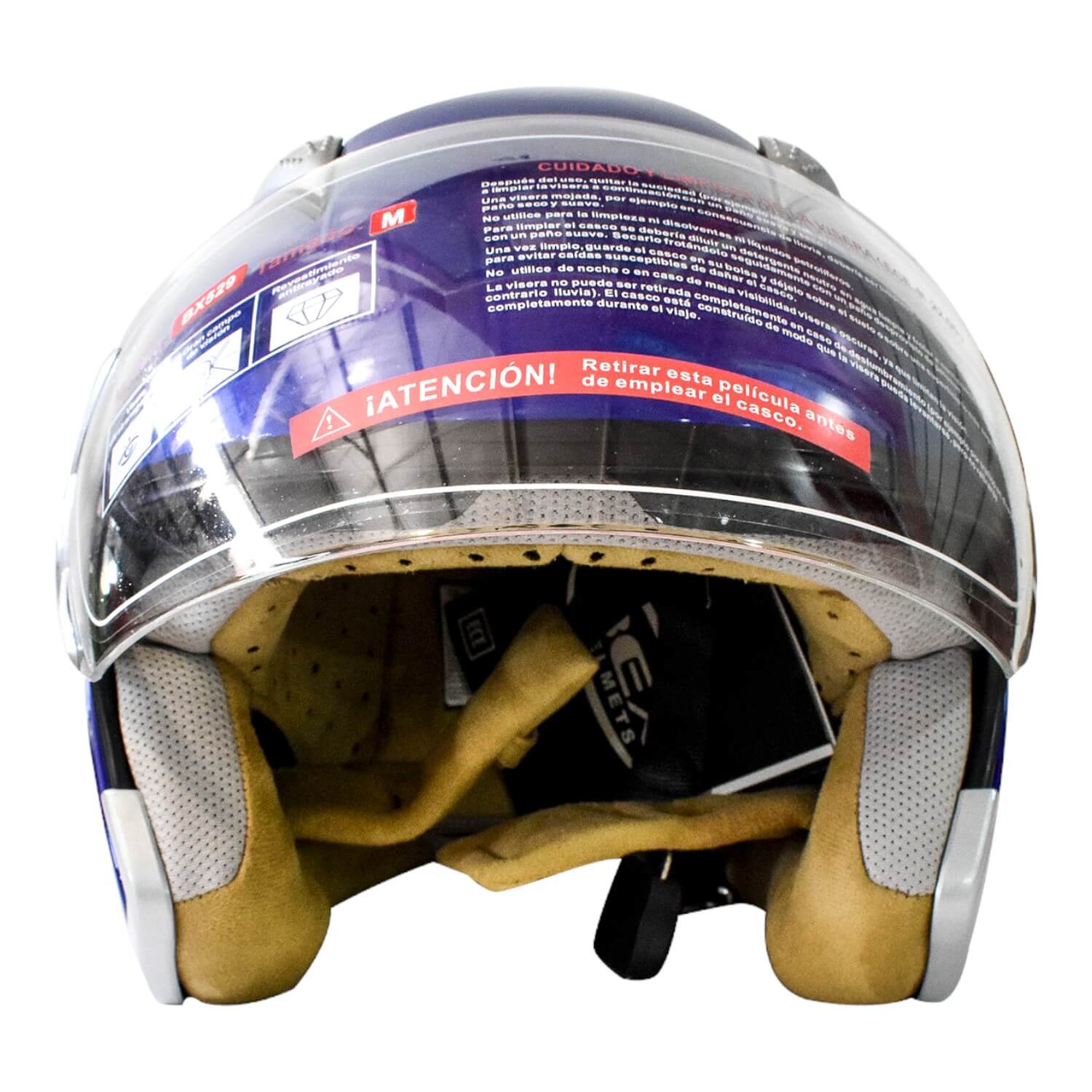 CASCO MODELO HALF FACE TALLA M COLOR DEEP BLUE - 7