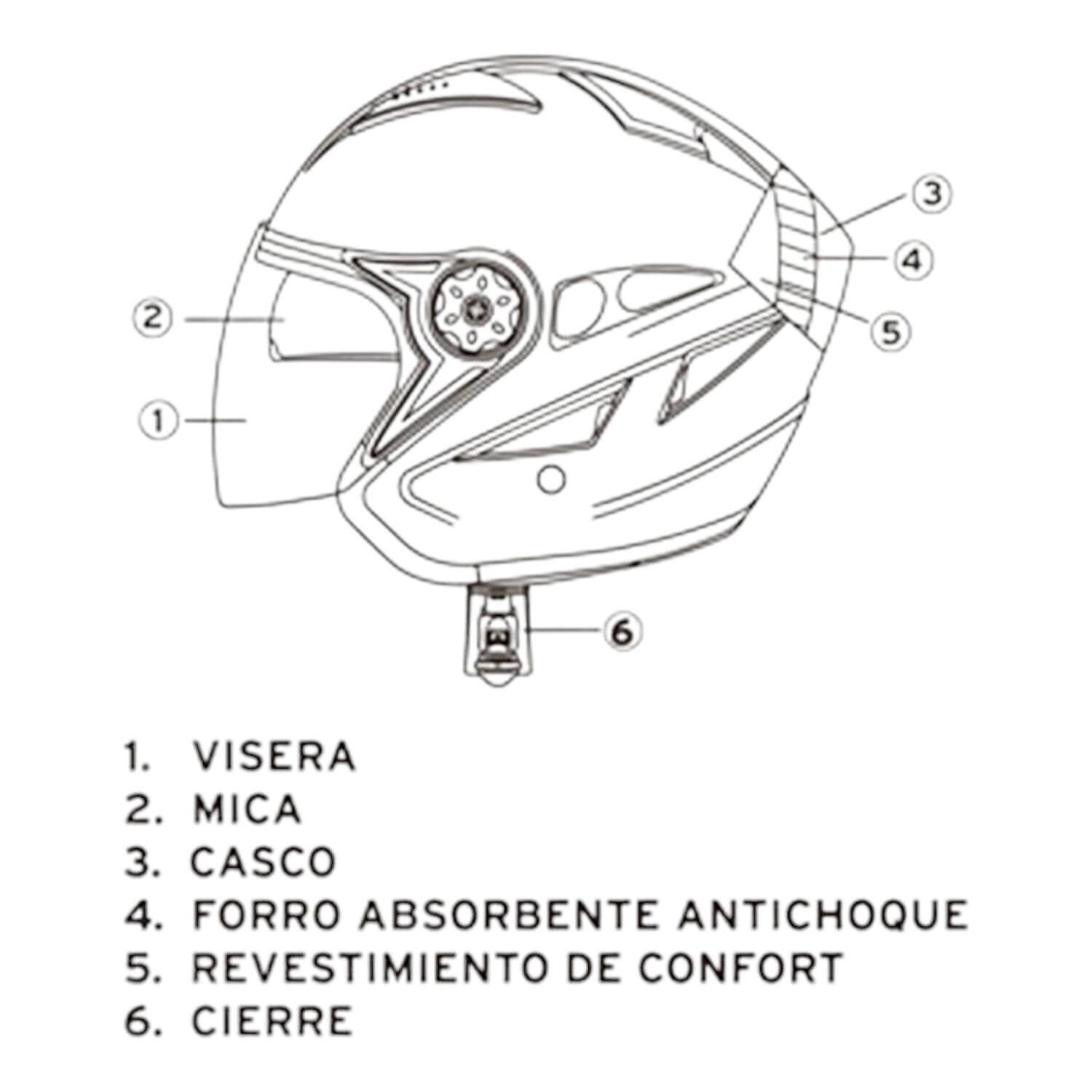 CASCO MODELO HALF FACE TALLA M COLOR DEEP BLUE - 9