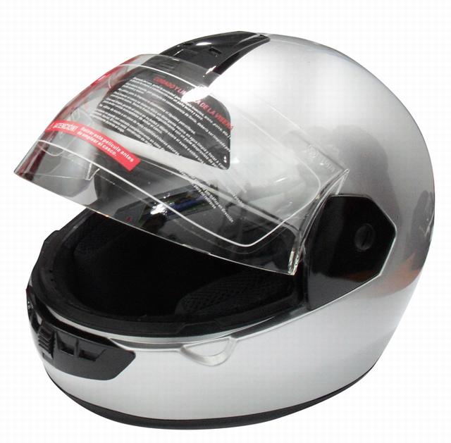 CASCO COMPLETO INTEGRAL TALLA M COLOR SILVER - 1