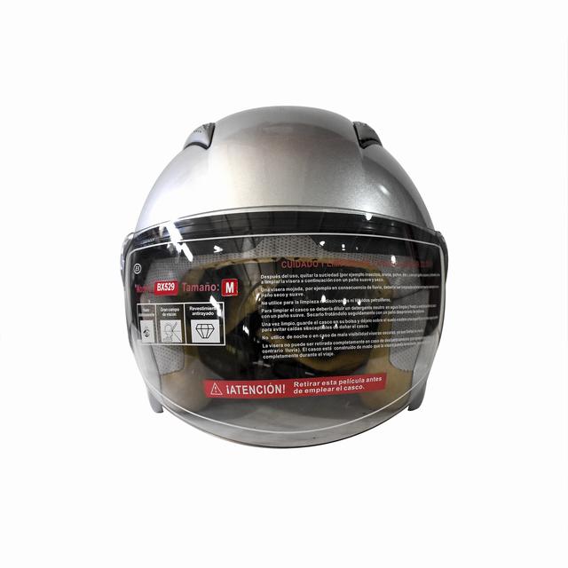 CASCO MODELO HALF FACE TALLA L COLOR SILVER - 1