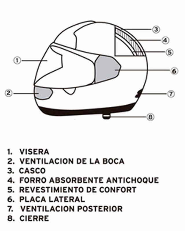 CASCO COMPLETO INTEGRAL TALLA L COLOR SILVER - 4