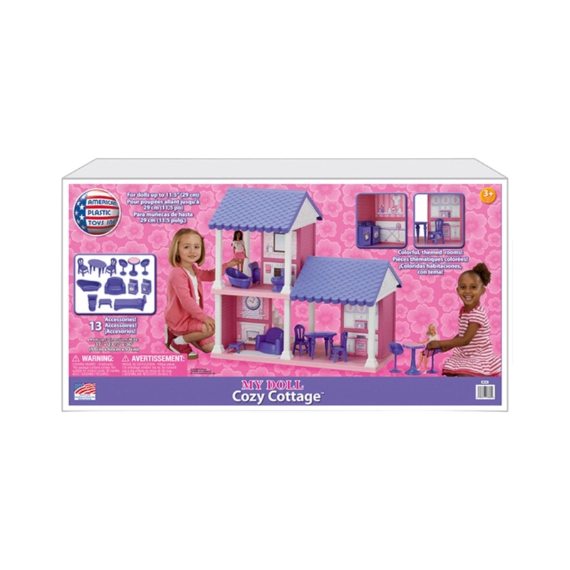 CASITA DE JUEGOS AMERICAN PLASTIC AP90730 MULTICOLOR + ACCESORIOS 94X59X91 CM - 4