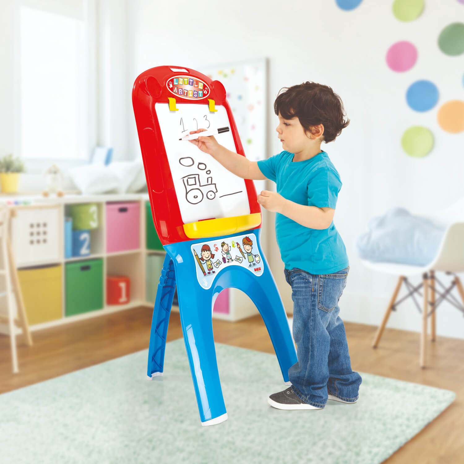 PIZARRA DOLU DL7062 MULTICOLOR INFANTIL CON SOPORTE 59X37X105 CM - 4