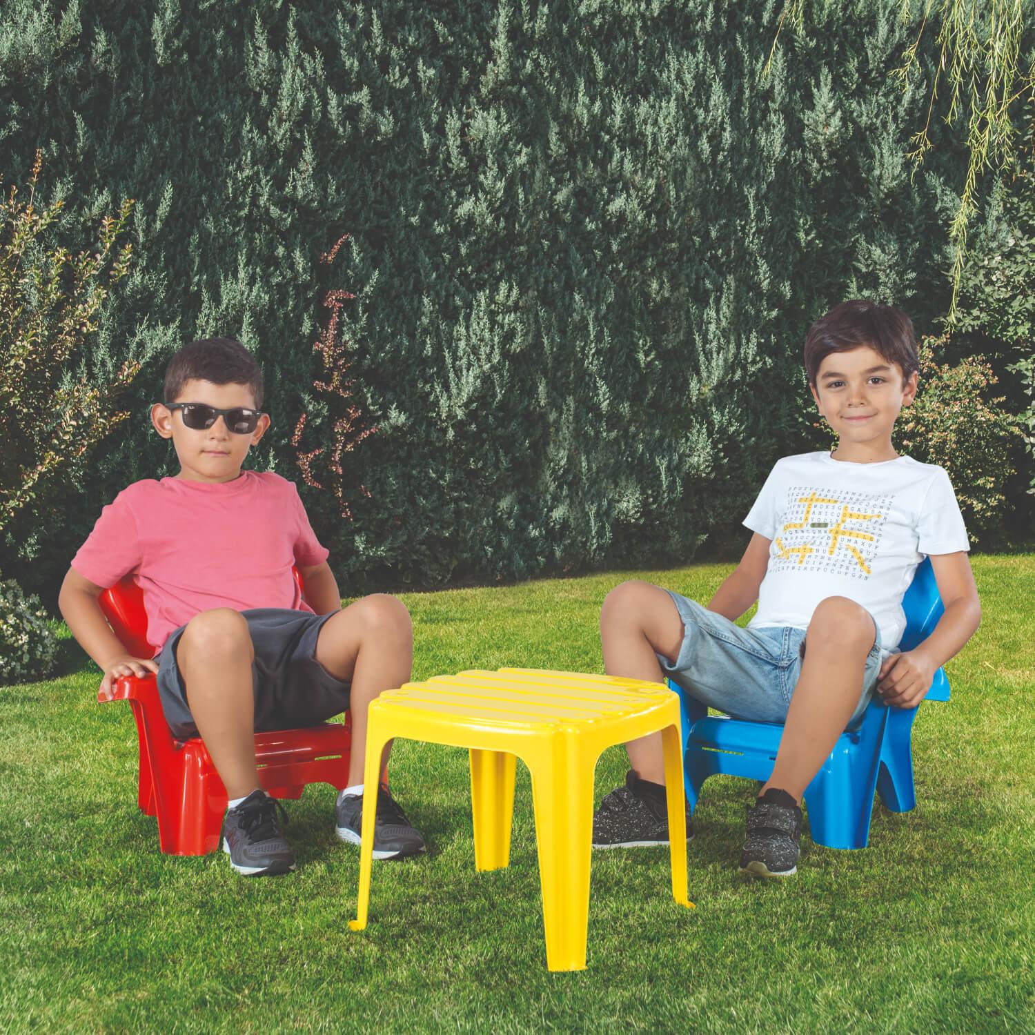 MESA Y DOS SILLAS DOLU DL3007 MULTICOLOR INFANTIL - 3