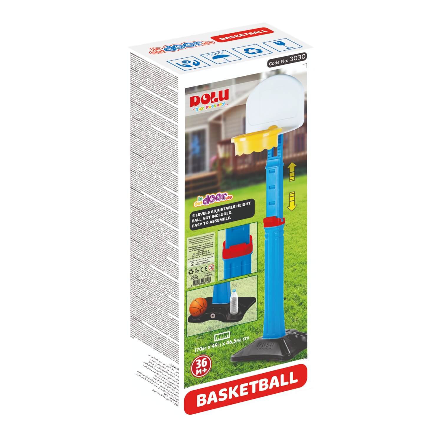 SET DOLU ARO BASKETBALL + PEDESTAL AJUSTABLE A 170M - 2