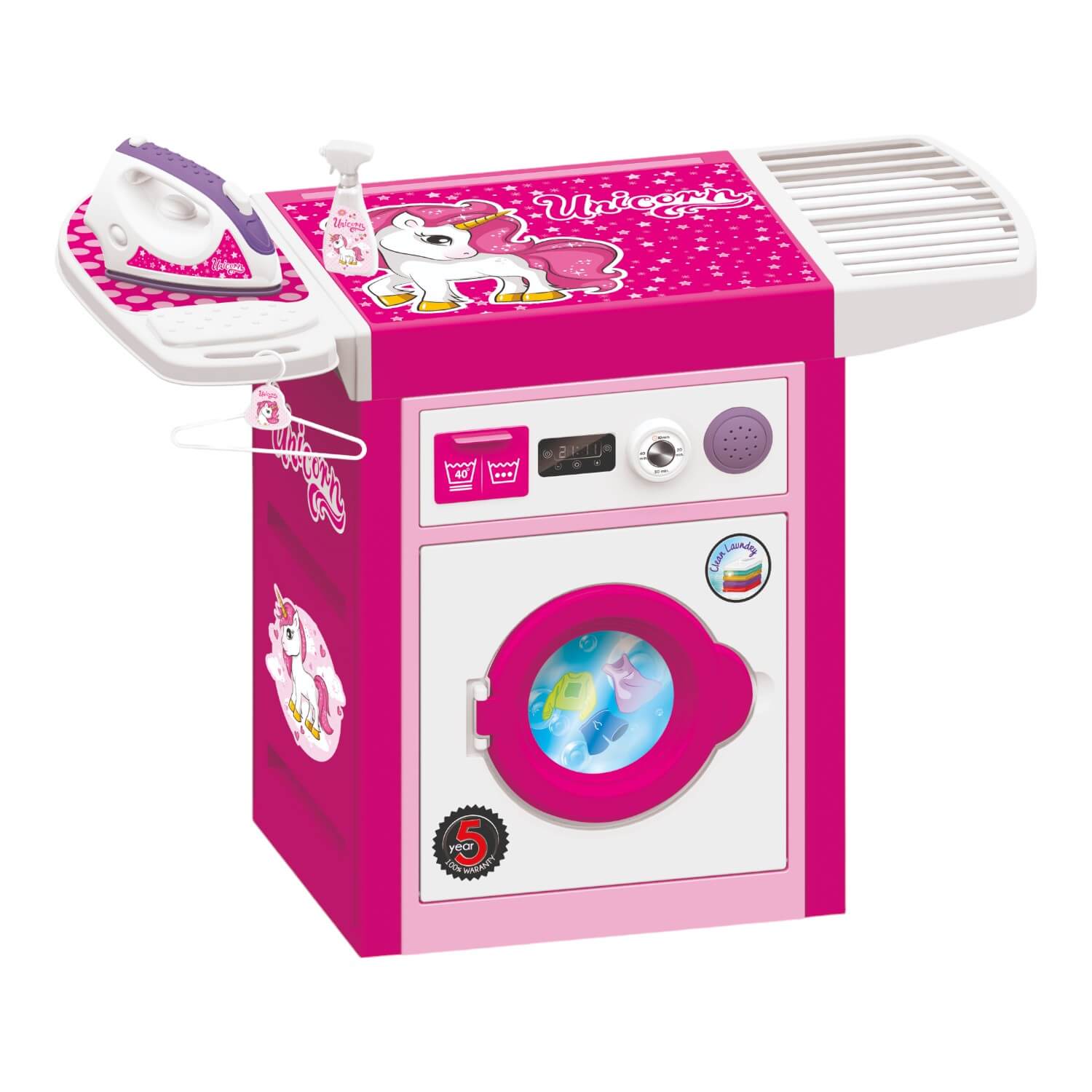 LAVADORA DE JUGUETE DOLU DL2539 MULTICOLOR + ACCESORIOS 69X39X58 CM - 6
