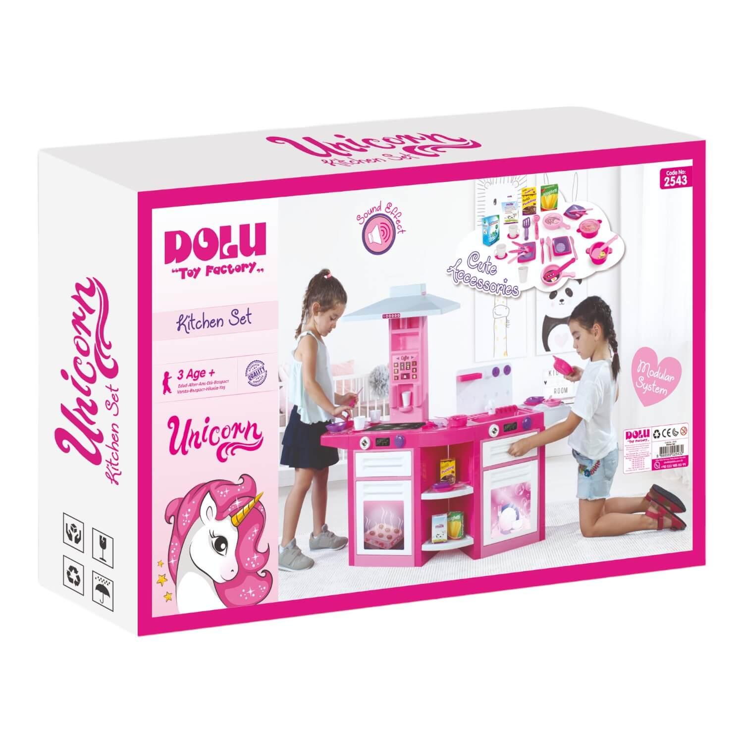 COCINA PLASTICA DOLU DL2543 DOBLE UNICORNIO + EXTRAS 109X65X100 CM - 5