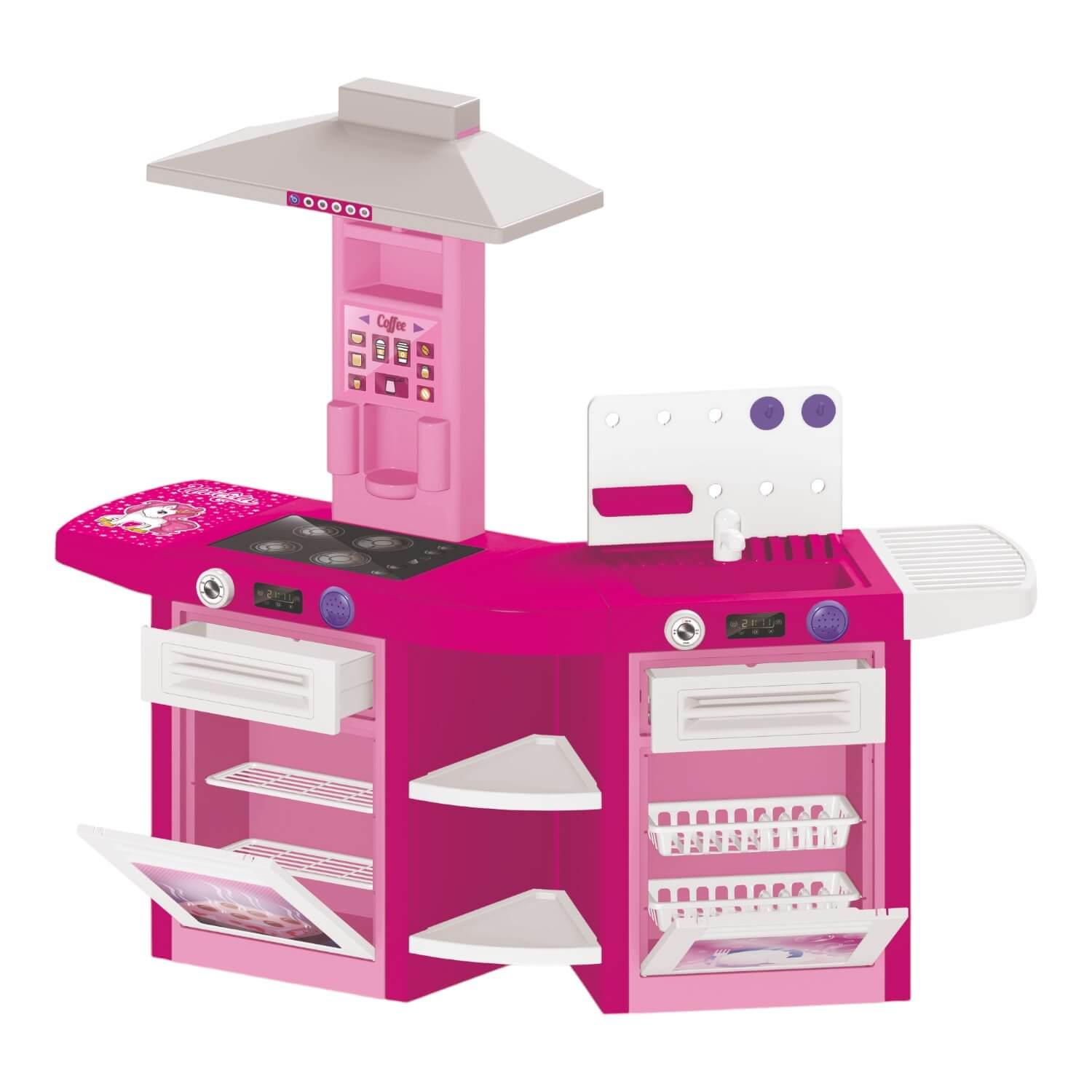 COCINA PLASTICA DOLU DL2543 DOBLE UNICORNIO + EXTRAS 109X65X100 CM - 6