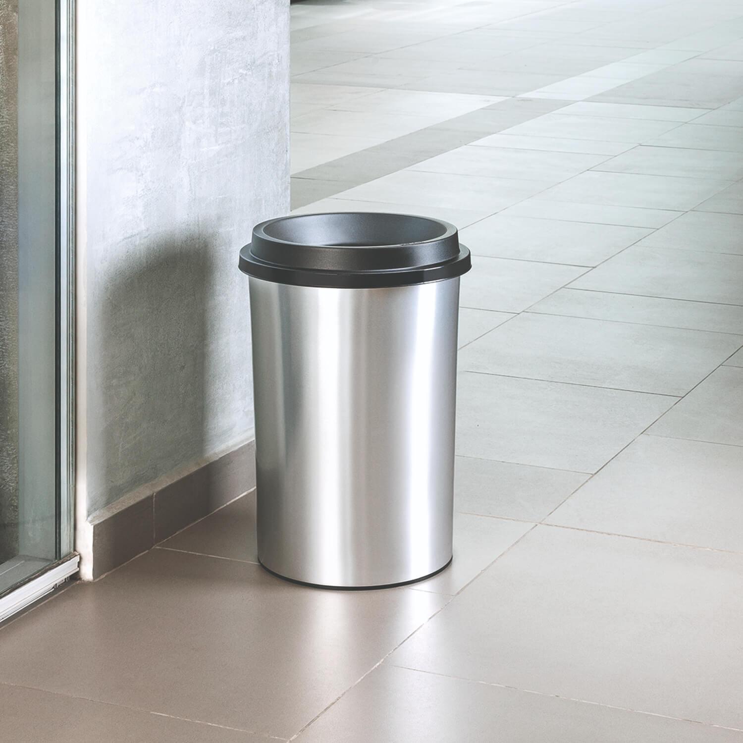 BASURERO METAL GRIS 25 LTS RIMAX - 3