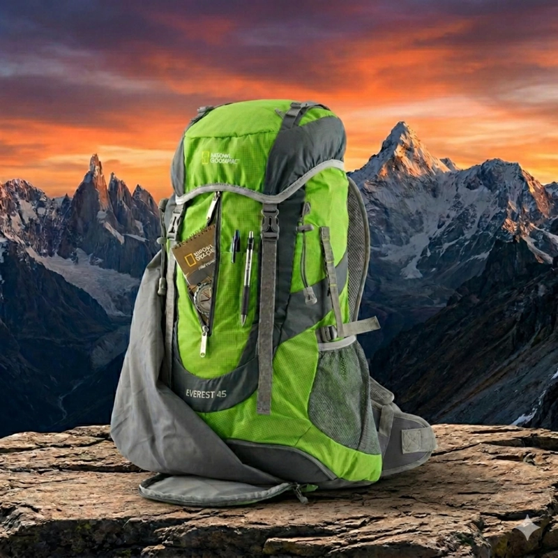MOCHILA CAMPING EVEREST 45 LITROS VERDE NATIONAL GEOGRAPHIC - 4