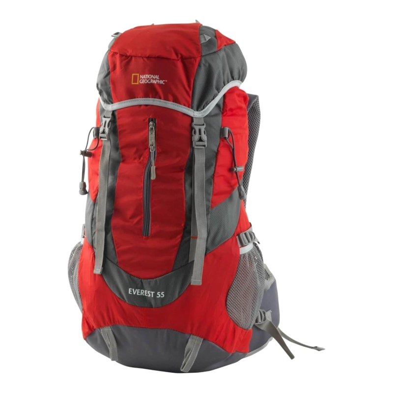 MOCHILA CAMPING EVEREST 55 LITROS ROJA NATIONAL GEORGRAPHIC - 1
