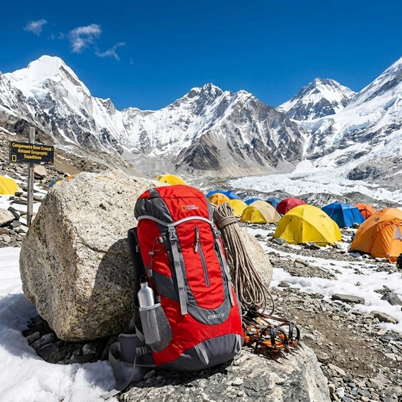 MOCHILA CAMPING EVEREST 55 LITROS ROJA NATIONAL GEORGRAPHIC - 4