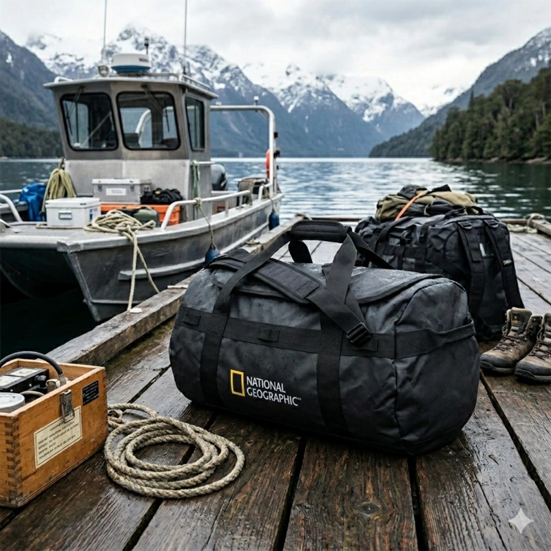 BOLSO MOCHILA VIAJE DUFFEL 80 LTS NEGRO NATIONAL GEOGRAPHIC - 2