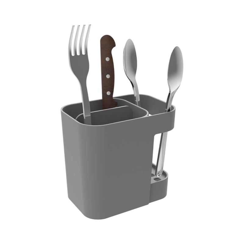 ORGANIZADOR DE LAVAPLATOS / PORTA CUBIERTOS SOPRANO GRIS - 3