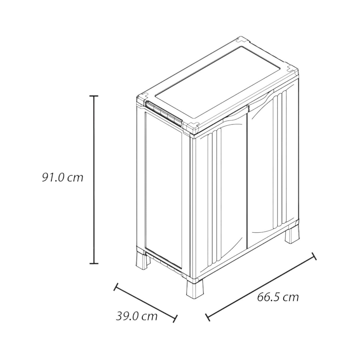 GABINETE RIMAX RX12282 ROSA MULTIUSO 66.5X39X91 STARPLAST - 3