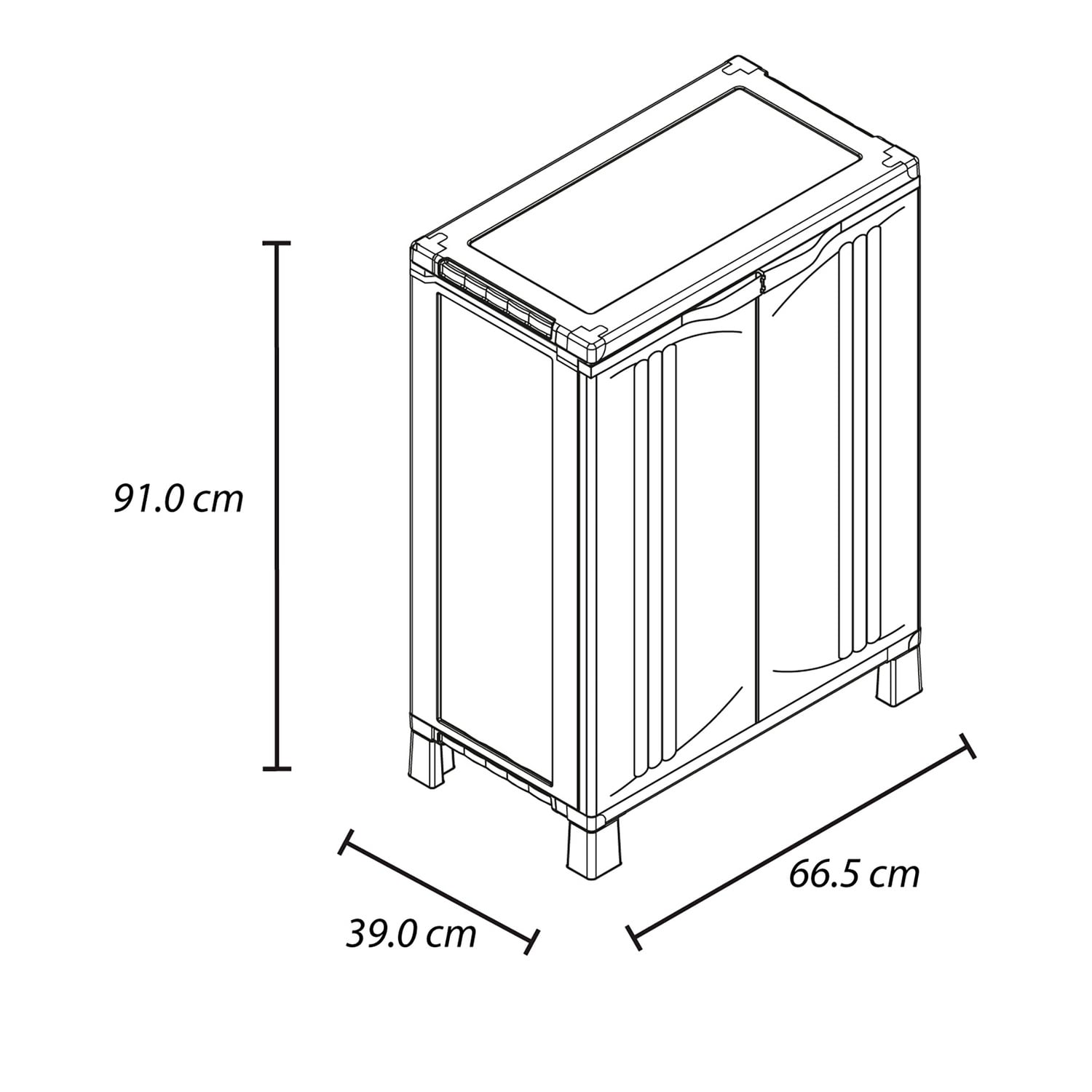 GABINETE RIMAX RX12282 ROSA MULTIUSO 66.5X39X91 STARPLAST - 5