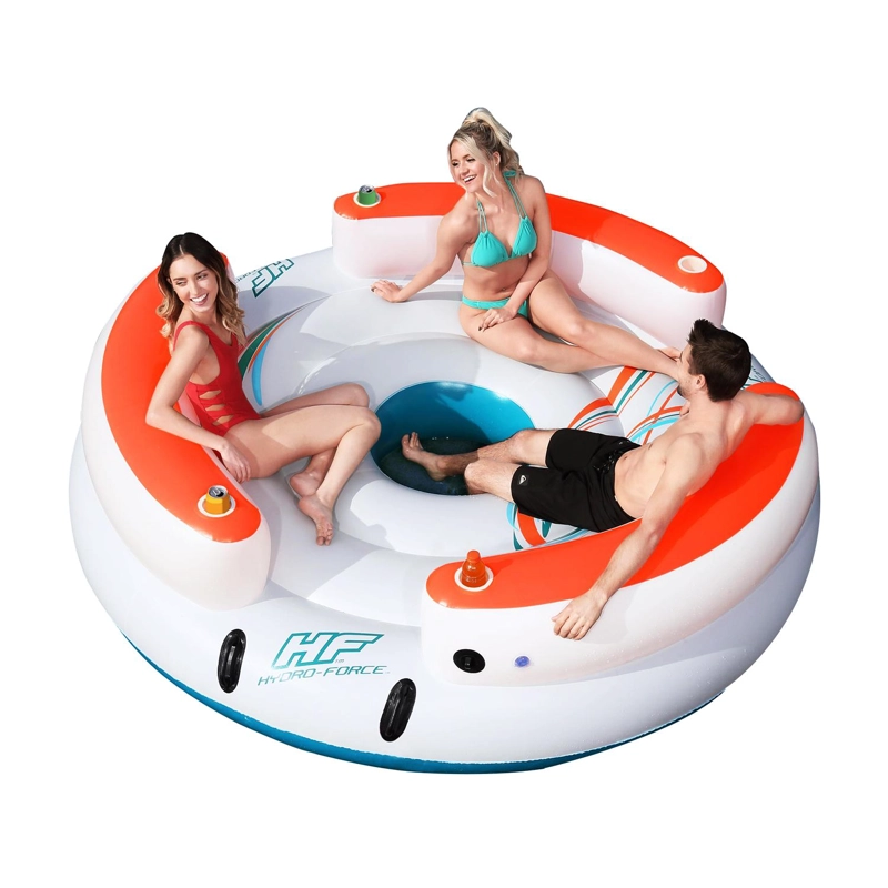 FLOTADOR BESTWAY 43135 ISLA CON RESPLADO 4 PERSONAS 2.55X2.55M - 1