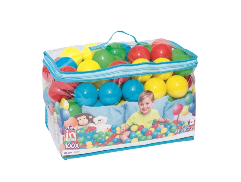 PACK 100 PELOTAS PLASTICAS 6,5 CMS BESTWAY - 1