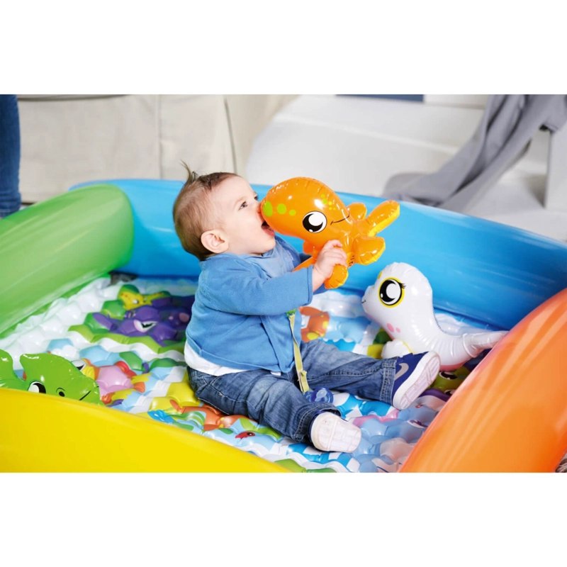 ALFOMBRA INFLABLE ANTIGOLPE BEBE  132X132X23 CMS BESTWAY - 2