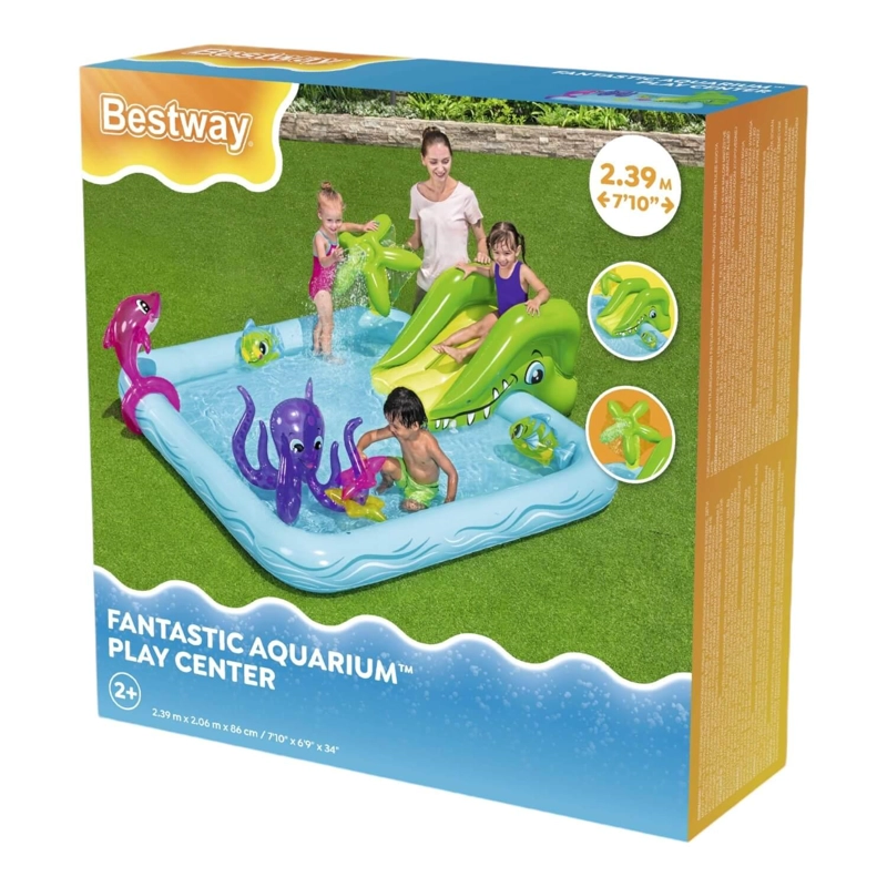 PISCINA Y JUEGOS INFLABLE BESTWAY ACUARIO 2.39MX2.06MX86 CM - 6
