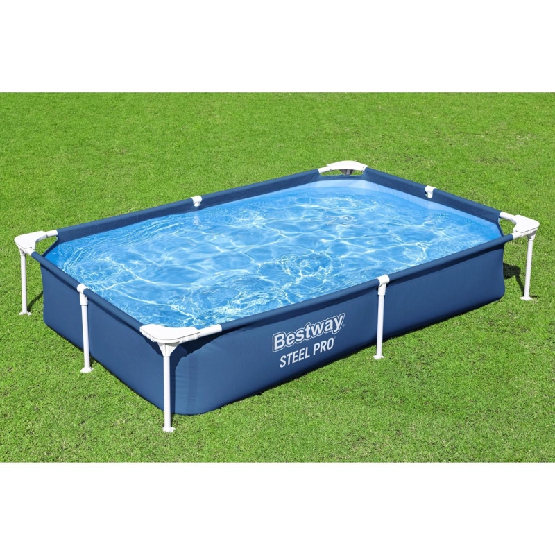 PISCINA BESTWAY RECTANGULAR STEEL PRO 2.21MX1.50MX43CM AZUL - 2