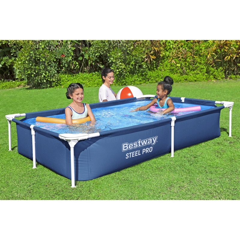 PISCINA BESTWAY RECTANGULAR STEEL PRO 2.21MX1.50MX43CM AZUL - 3