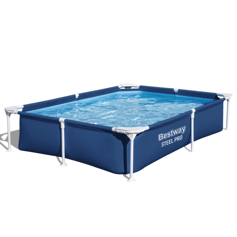 PISCINA BESTWAY RECTANGULAR STEEL PRO 2.21MX1.50MX43CM AZUL - 4
