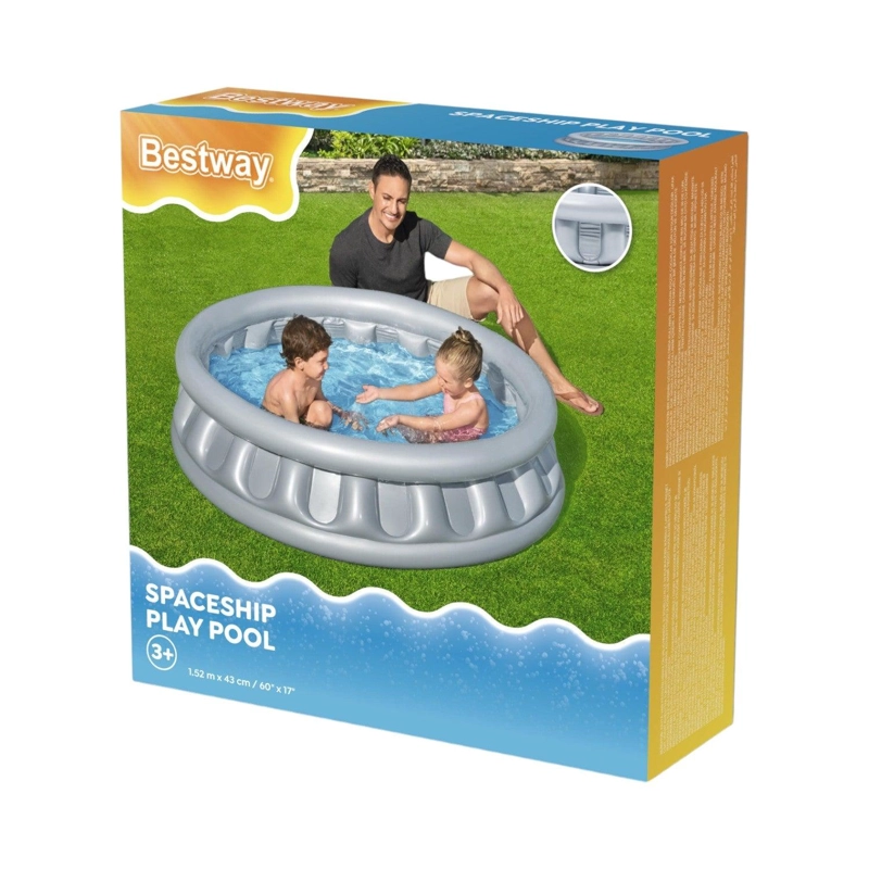 PISCINA INFLABLE BESTWAY REDONDA PARA NIÑOS 157X41CM GRIS - 2