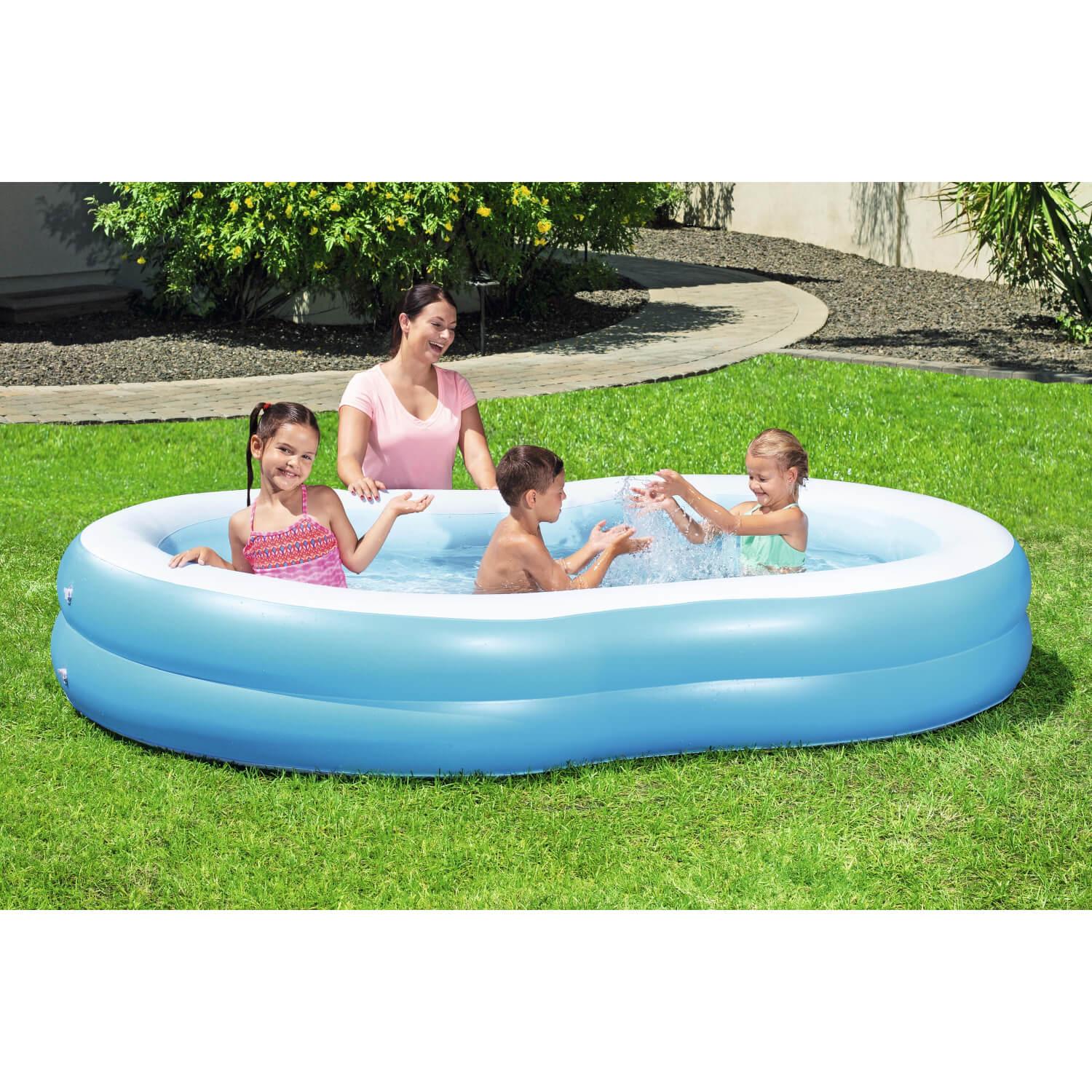 PISCINA INFLABLE BESTWAY LAGUNA PARA NIÑOS 262X157X46CM AZUL - 4