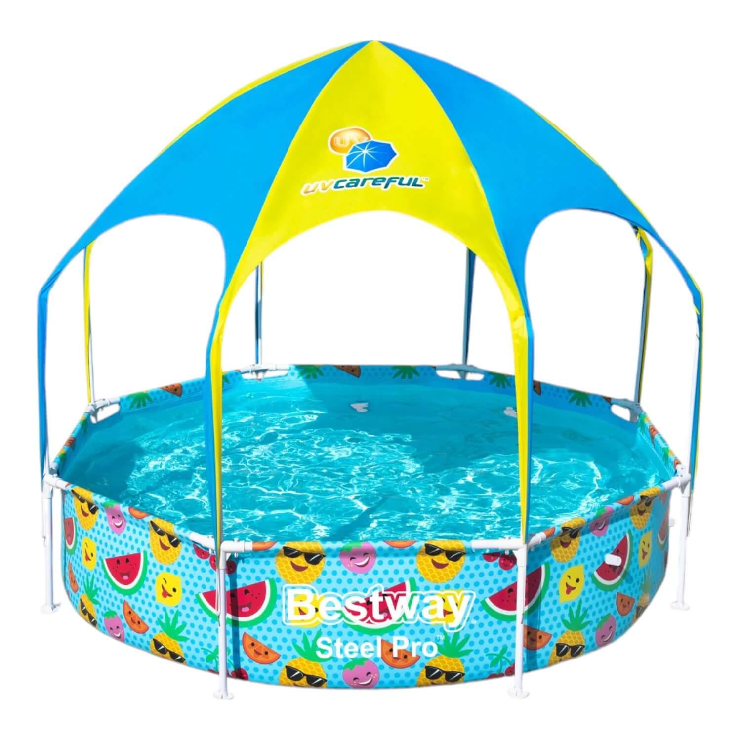 PISCINA BESTWAY REDONDA CON TOLDO Y NEBLINA AGUA 2.44MX51CM - 4