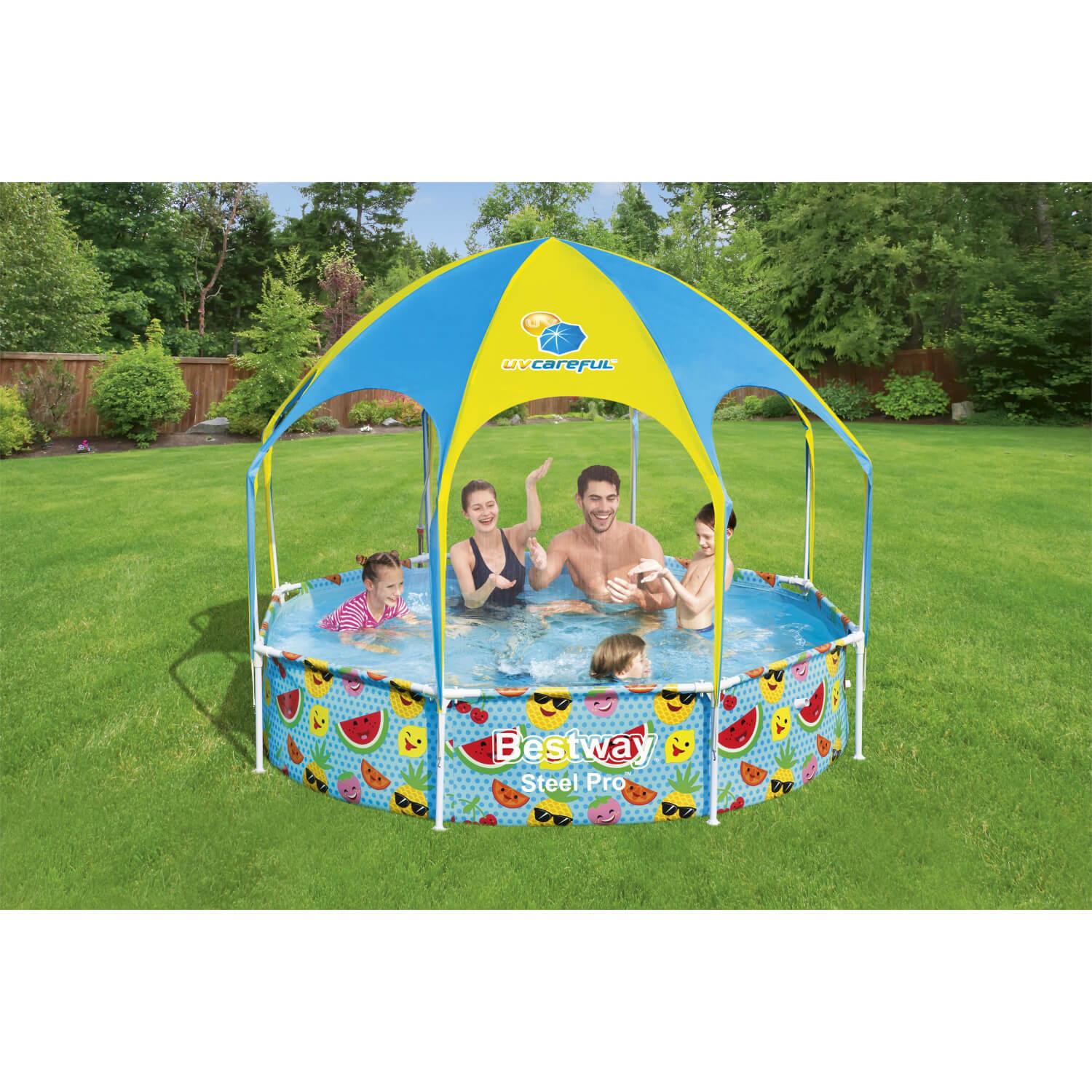 PISCINA BESTWAY REDONDA CON TOLDO Y NEBLINA AGUA 2.44MX51CM - 5