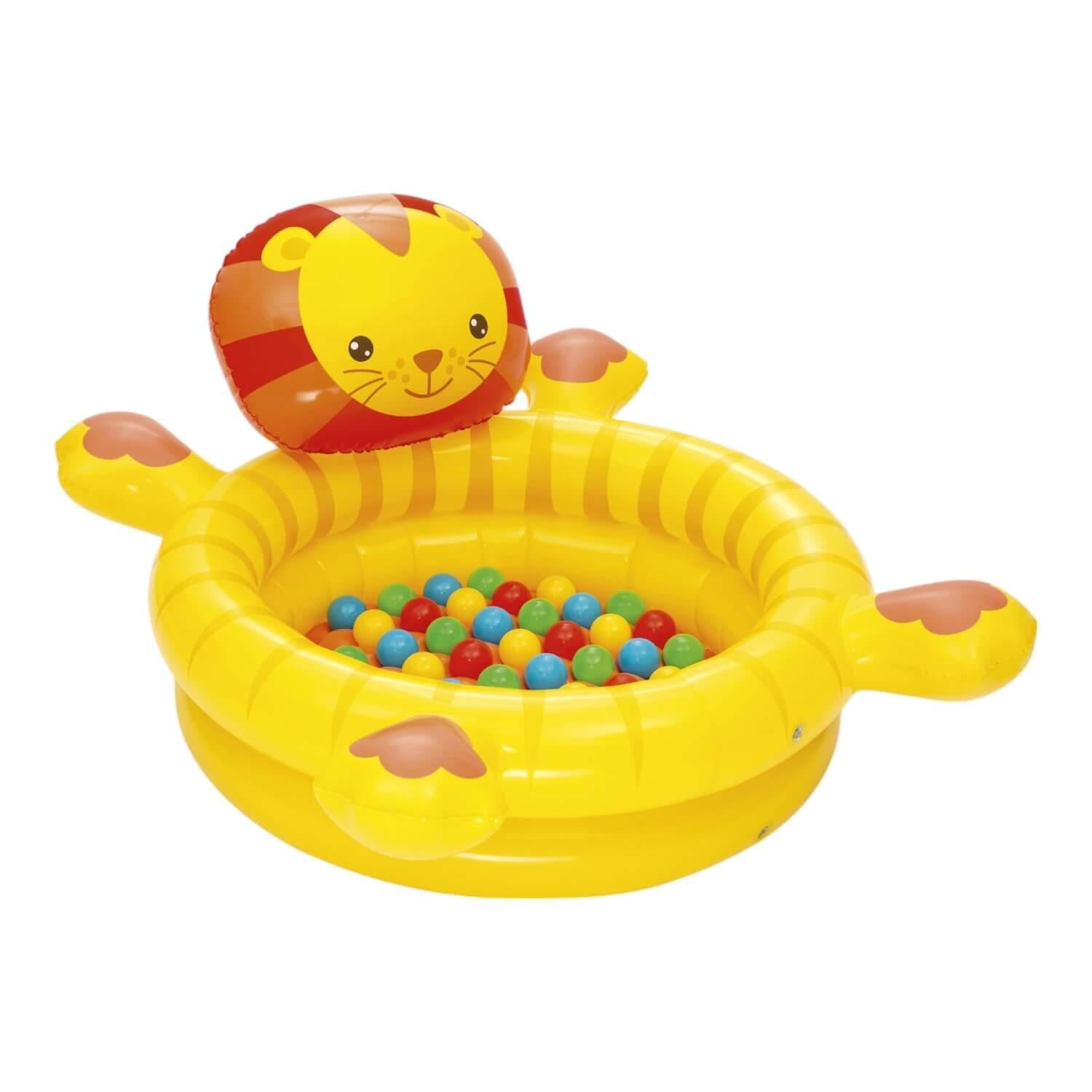 PISCINA BESTWAY LEON INFLABLE CON PELOTAS 111 X98X61.5 CM - 1